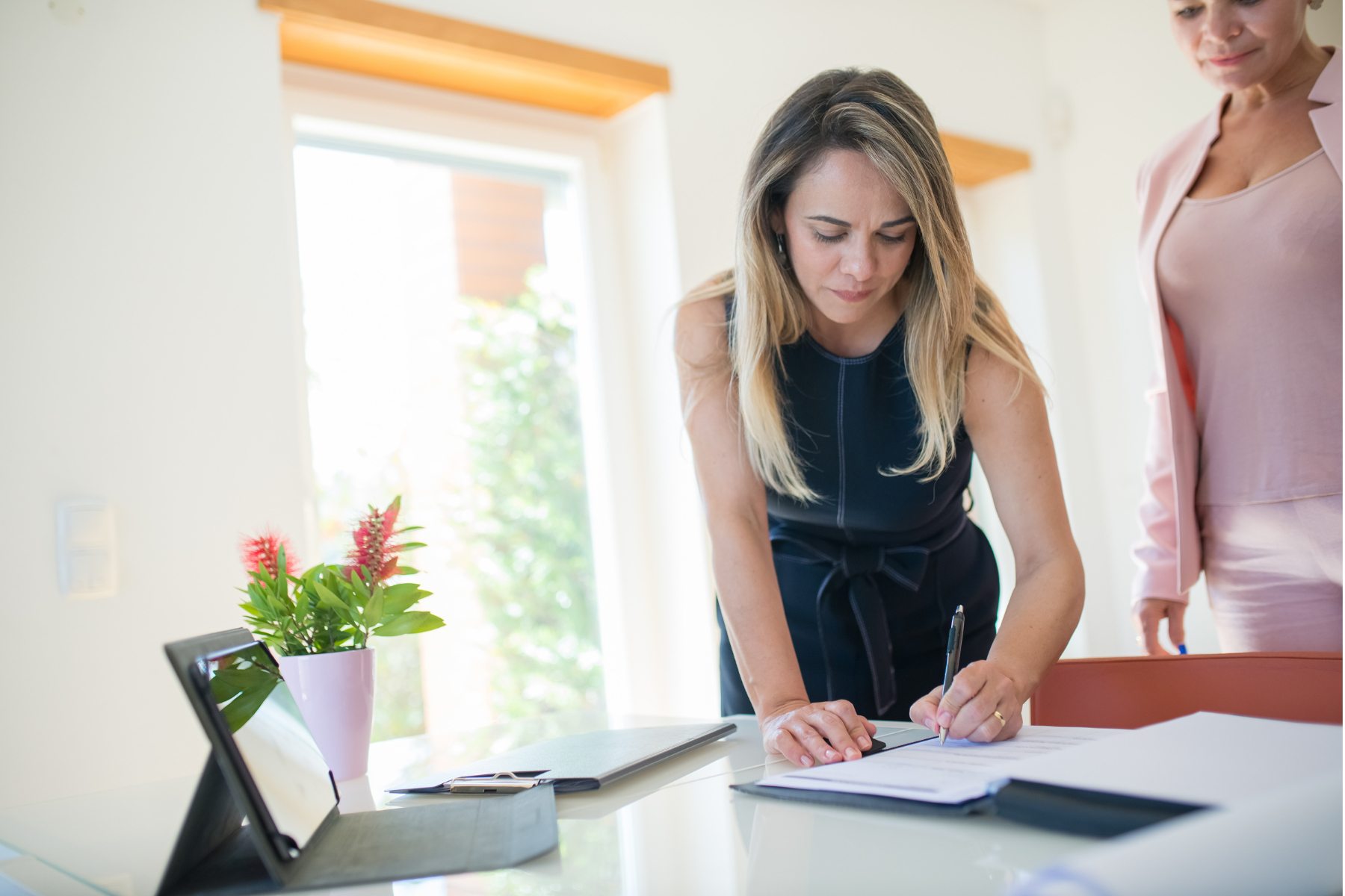 Person looking at paperwork